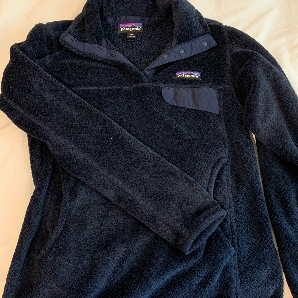Patagonia Women’s Re-Tool Snap T Fleece Pullover in Navy size XXS